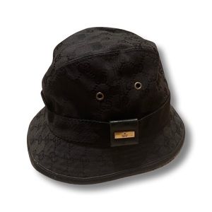 Black Gucci Bucket Rain Hat